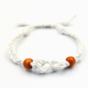 Gemstone Bracelet Cord - White