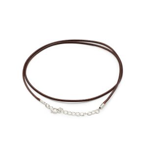 Waxed Pendant Cord - 2mm x 55cm - Dark Brown 112