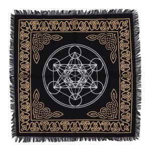 Esoteric Fringed Altar Cloth - Chakra Chart