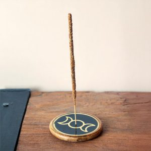 Porte-Encens - Doré sur Bois de Manguier - Fleur de Vie